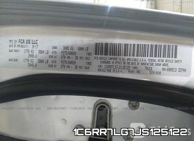 1C6RR7LG7JS125122 фото 10
