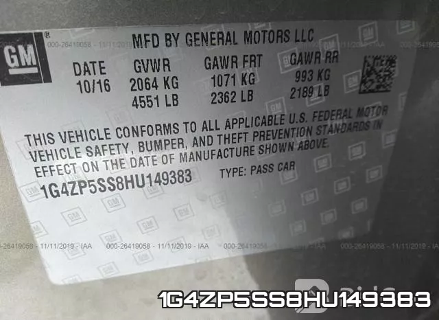 1G4ZP5SS8HU149383 фото 10