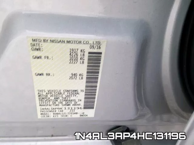 1N4AL3AP4HC131196 фото 2