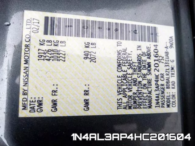 1N4AL3AP4HC201604 фото 2