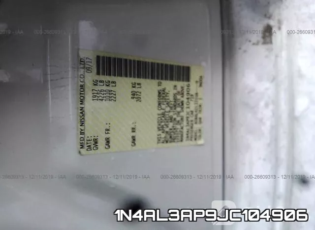 1N4AL3AP9JC104906 фото 10
