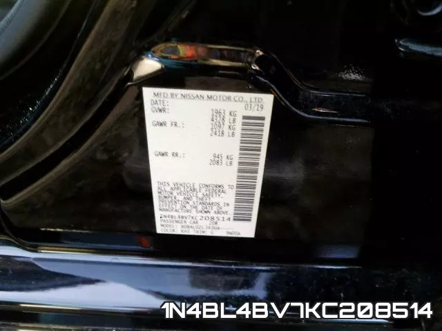 1N4BL4BV7KC208514 фото 2