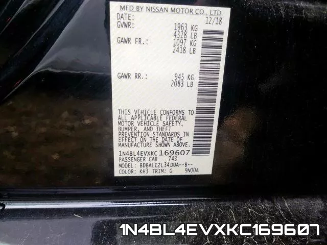 1N4BL4EVXKC169607 фото 2