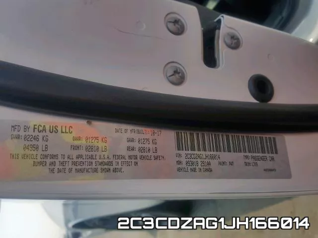2C3CDZAG1JH166014 фото 2