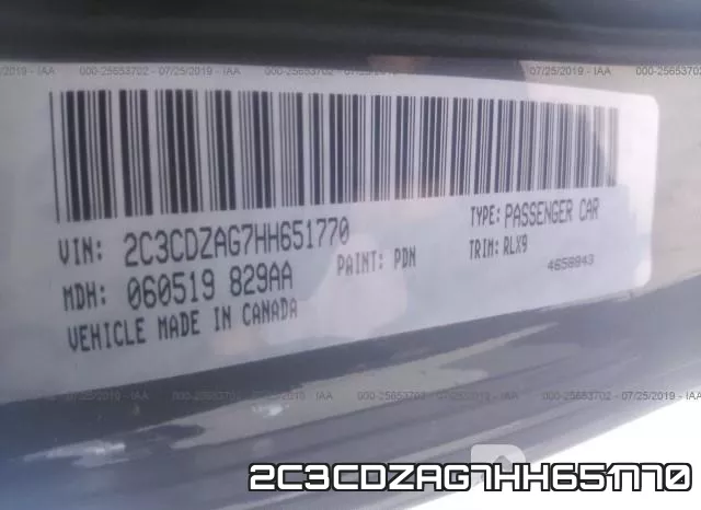 2C3CDZAG7HH651770 фото 9