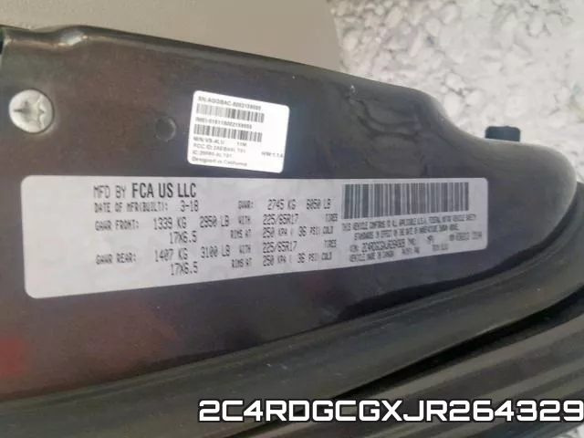 2C4RDGCGXJR264329 фото 2