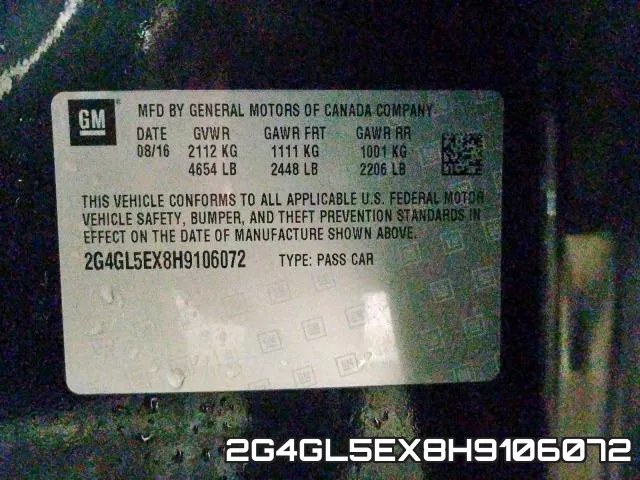 2G4GL5EX8H9106072 фото 2
