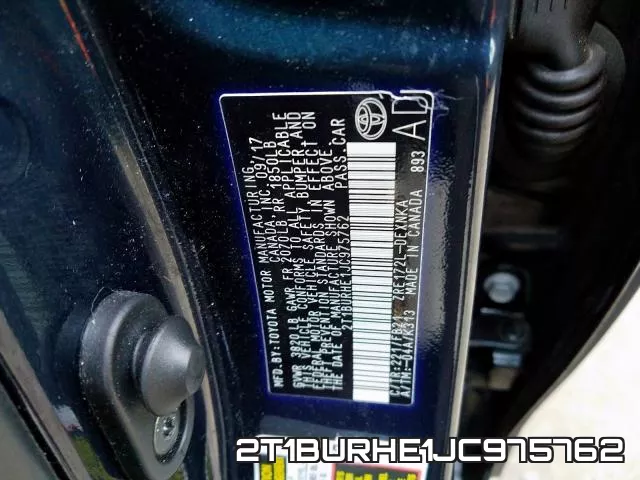 2T1BURHE1JC975762 фото 2