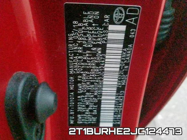 2T1BURHE2JC124473 фото 2