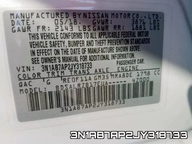 3N1AB7AP2JY318733 фото 2