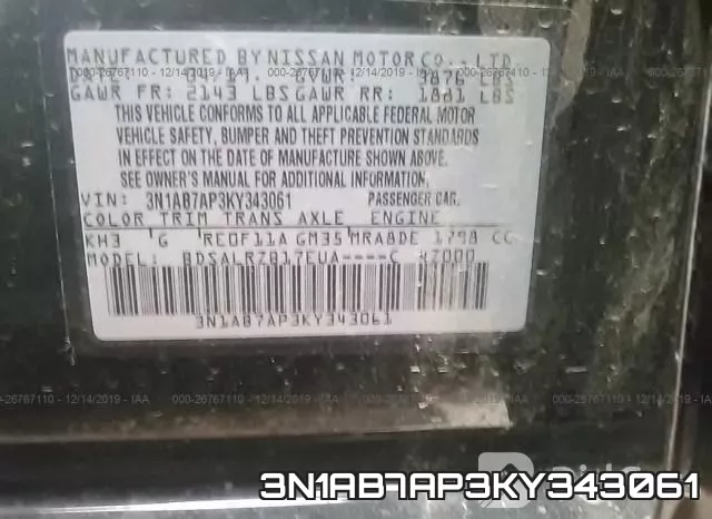 3N1AB7AP3KY343061 фото 10