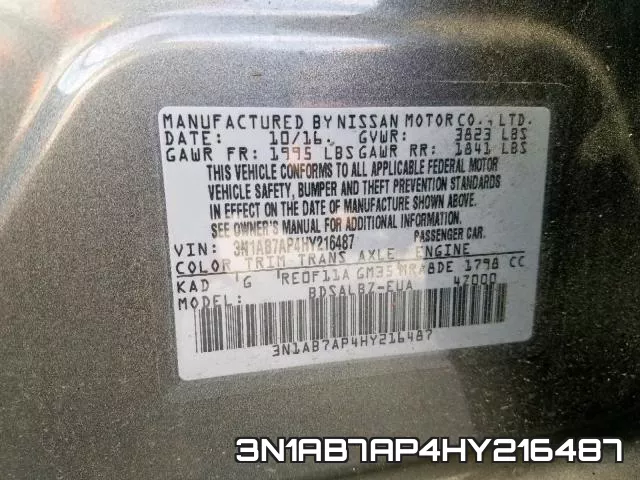 3N1AB7AP4HY216487 фото 2
