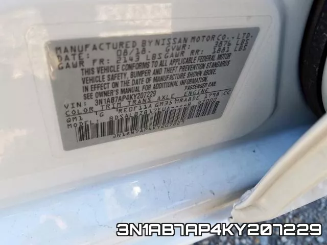 3N1AB7AP4KY207229 фото 2