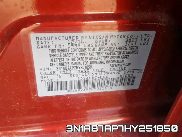 3N1AB7AP7HY251850 фото 2