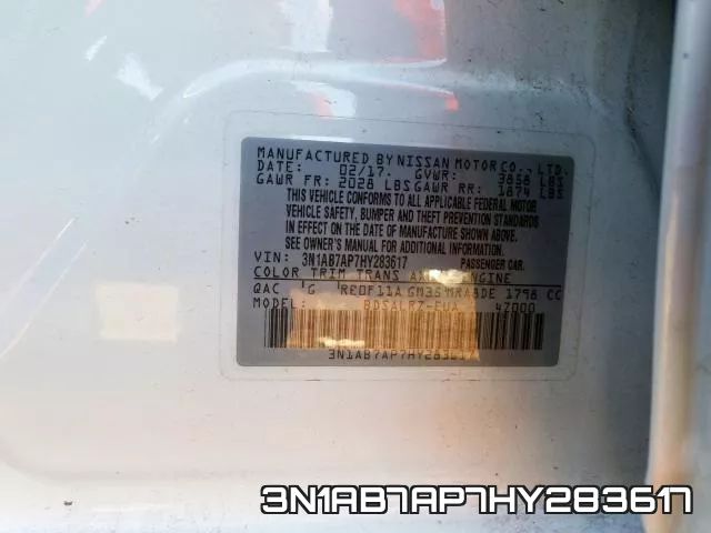 3N1AB7AP7HY283617 фото 2