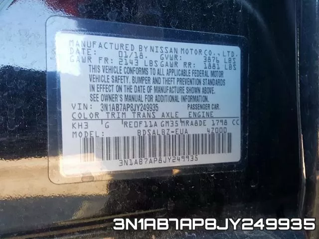 3N1AB7AP8JY249935 фото 2