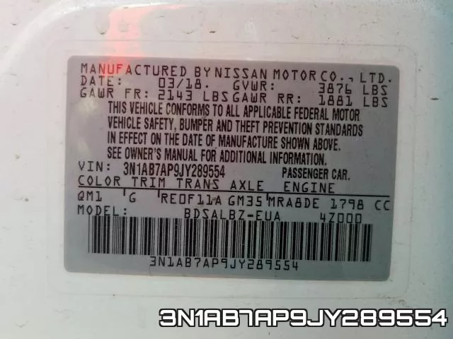3N1AB7AP9JY289554 фото 2