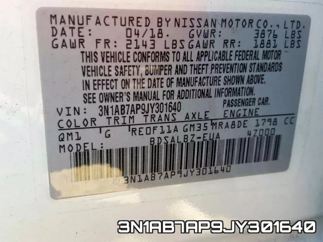 3N1AB7AP9JY301640 фото 2