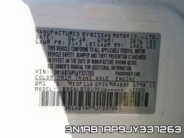 3N1AB7AP9JY337263 фото 2
