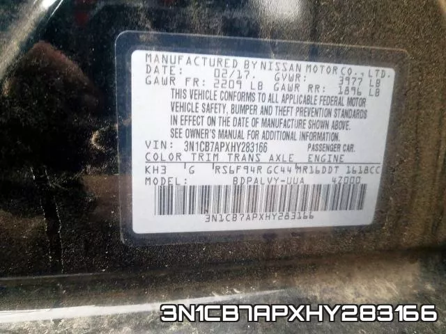 3N1CB7APXHY283166 фото 2