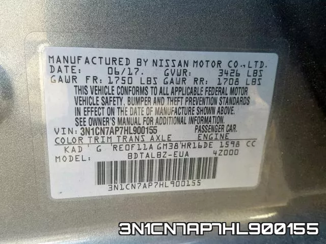 3N1CN7AP7HL900155 фото 2