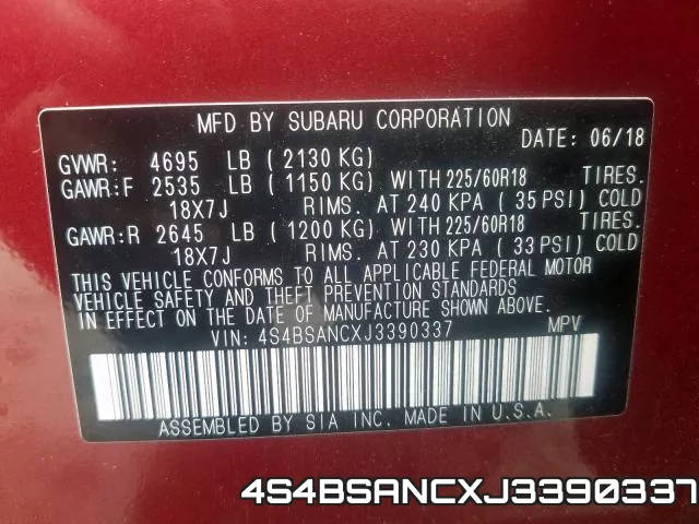 4S4BSANCXJ3390337 фото 2