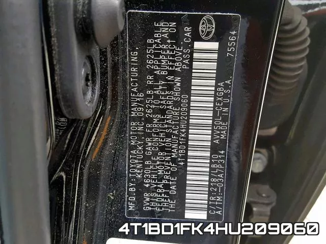 4T1BD1FK4HU209060 фото 2