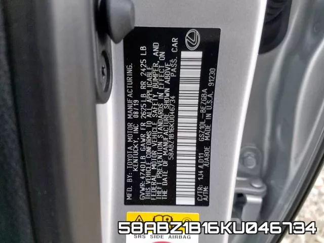 58ABZ1B16KU046734 фото 2