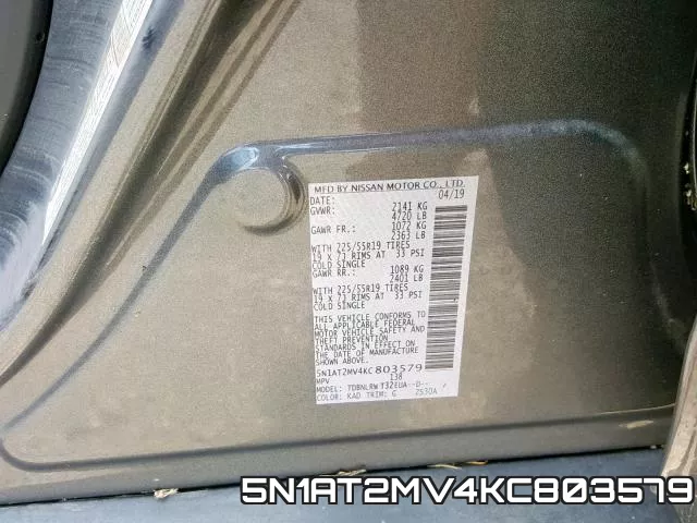 5N1AT2MV4KC803579 фото 2