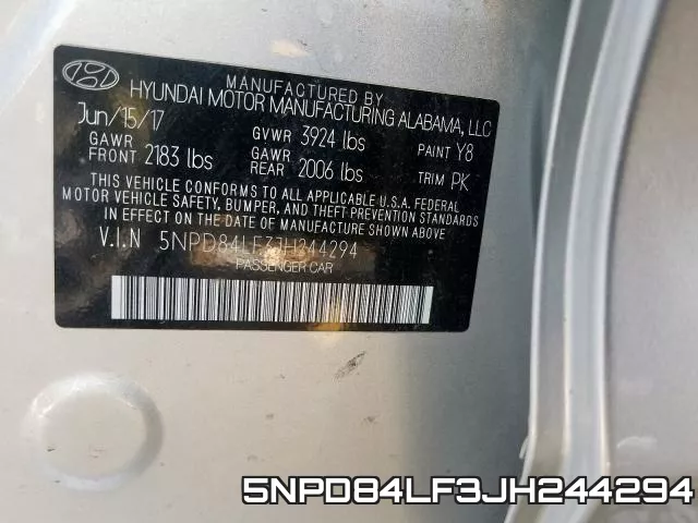 5NPD84LF3JH244294 фото 2