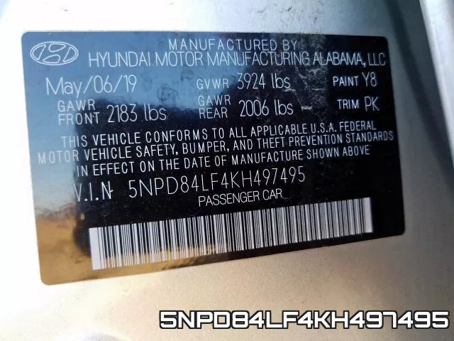 5NPD84LF4KH497495 фото 2