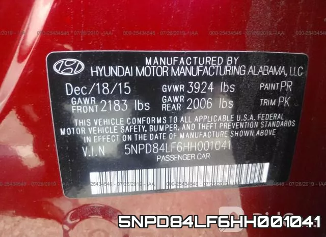5NPD84LF6HH001041 фото 10