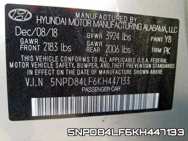 5NPD84LF6KH447133 фото 2