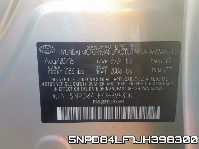 5NPD84LF7JH398300 фото 2