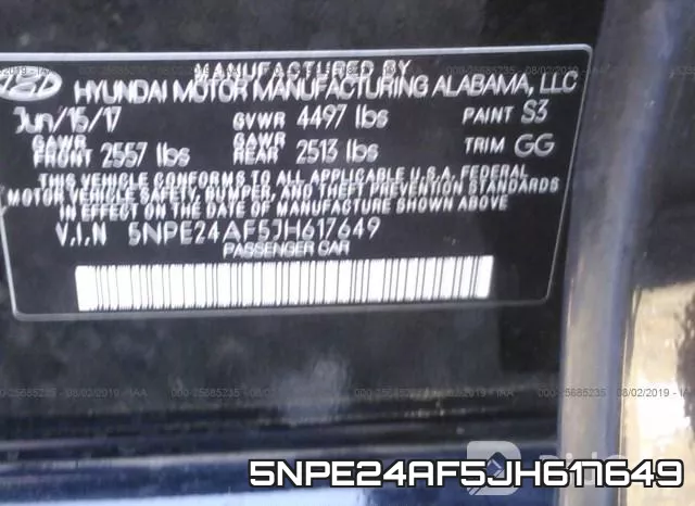 5NPE24AF5JH617649 фото 10