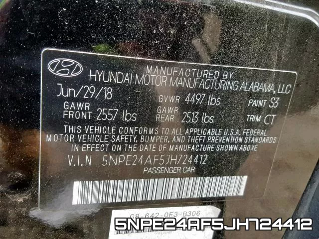 5NPE24AF5JH724412 фото 2