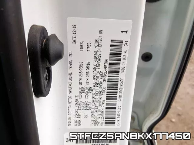 5TFCZ5AN8KX177450 фото 2