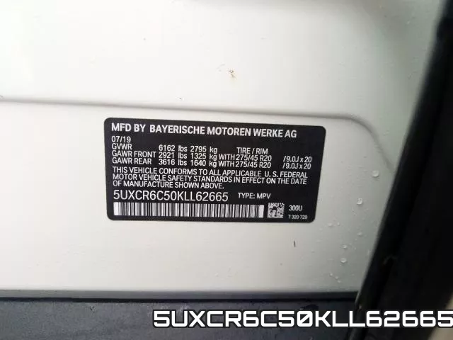 5UXCR6C50KLL62665 фото 2
