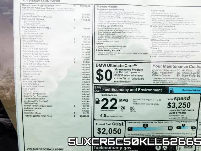 5UXCR6C50KLL62665 фото 10