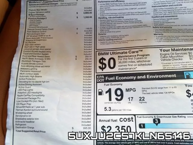 5UXJU2C57KLN65146 фото 10