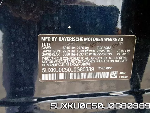 5UXKU0C50J0G80389 фото 2