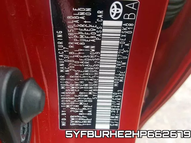 5YFBURHE2HP662679 фото 2