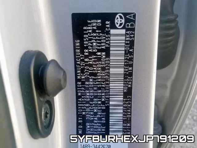 5YFBURHEXJP791209 фото 2