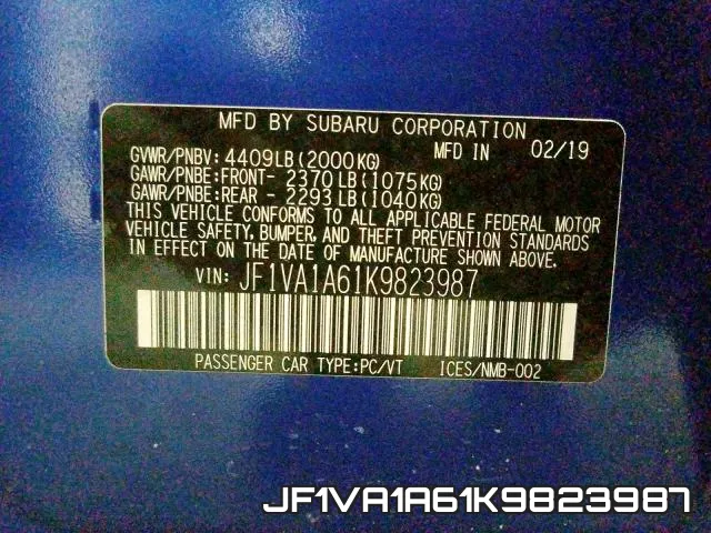 JF1VA1A61K9823987 фото 2