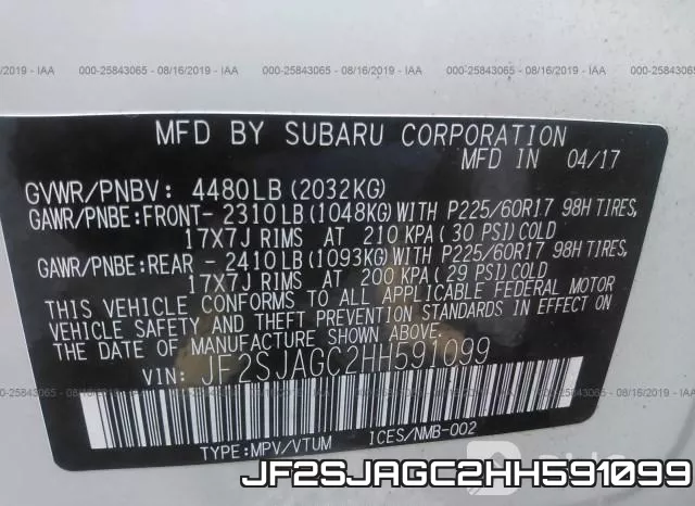 JF2SJAGC2HH591099 фото 10