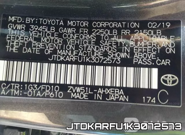 JTDKARFU1K3072573 фото 10