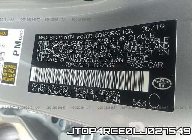 JTDP4RCE0LJ027549 фото 10