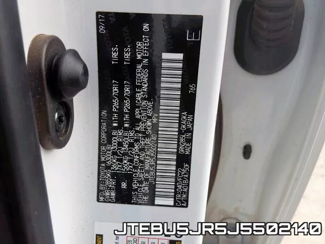 JTEBU5JR5J5502140 фото 2