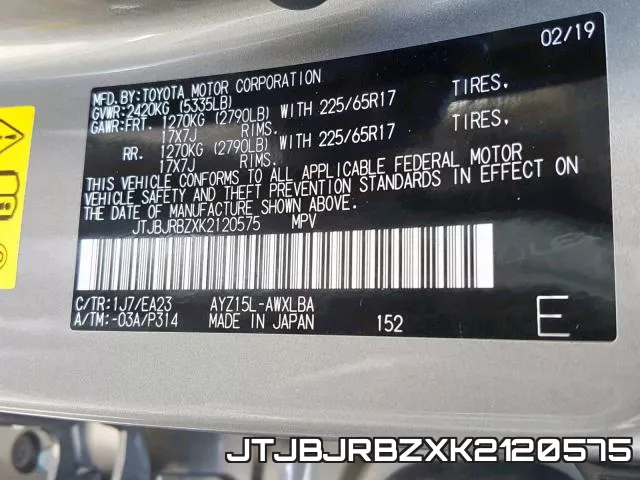 JTJBJRBZXK2120575 фото 2