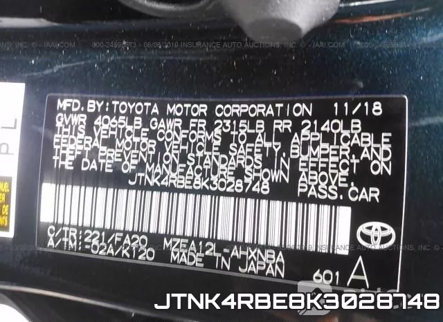 JTNK4RBE8K3028748 фото 10